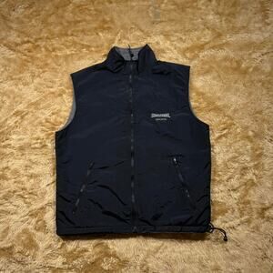 Vintage Spalding Vest Size XL Reversible Grey Black Gorpcore Athletic 23x26
